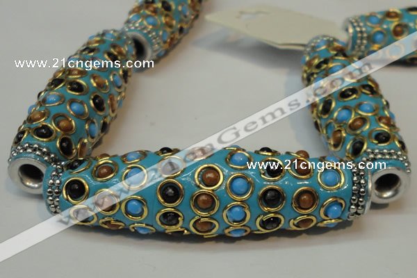 CIB34 17*60mm rice fashion Indonesia jewelry beads wholesale