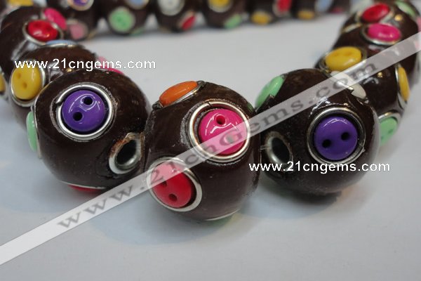 CIB351 20mm round fashion Indonesia jewelry beads wholesale