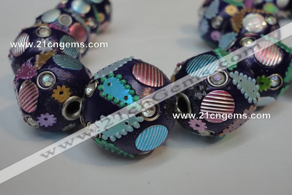 CIB362 23mm round fashion Indonesia jewelry beads wholesale