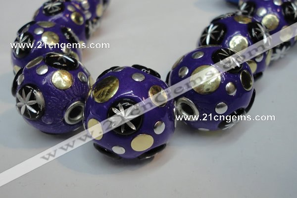 CIB366 23mm round fashion Indonesia jewelry beads wholesale