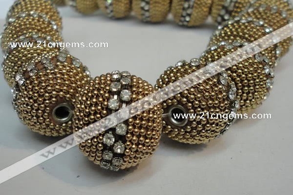 CIB422 25mm round fashion Indonesia jewelry beads wholesale