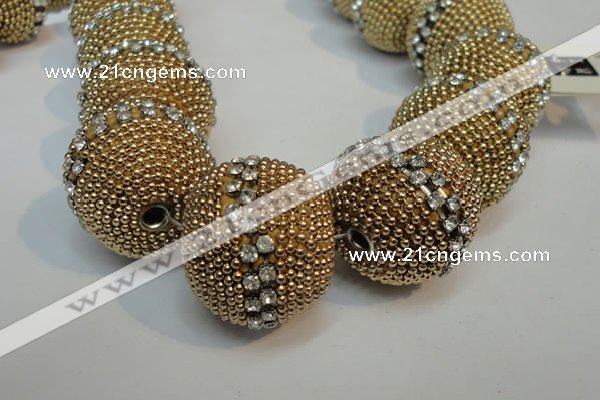 CIB425 25mm round fashion Indonesia jewelry beads wholesale