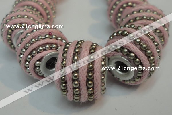 CIB470 14*14mm drum fashion Indonesia jewelry beads wholesale