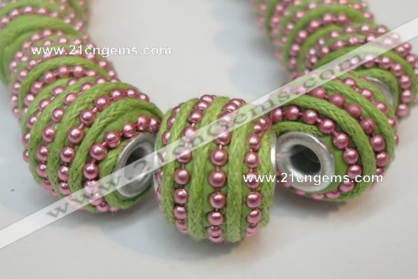 CIB471 14*14mm drum fashion Indonesia jewelry beads wholesale