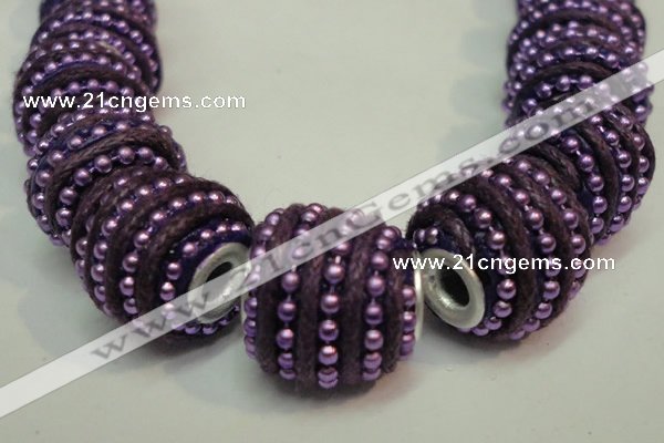 CIB474 14*14mm drum fashion Indonesia jewelry beads wholesale