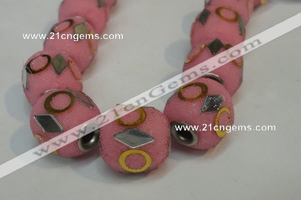 CIB481 15*16mm drum fashion Indonesia jewelry beads wholesale