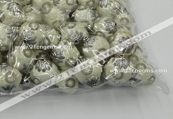 CIB500 22mm round fashion Indonesia jewelry beads wholesale