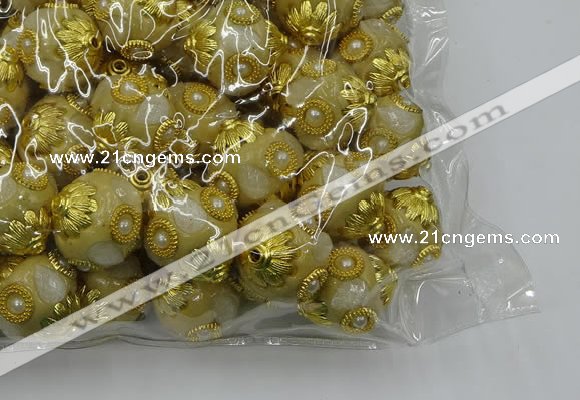 CIB531 22mm round fashion Indonesia jewelry beads wholesale