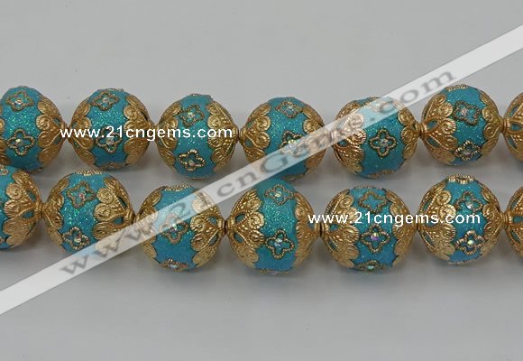 CIB550 22mm round fashion Indonesia jewelry beads wholesale