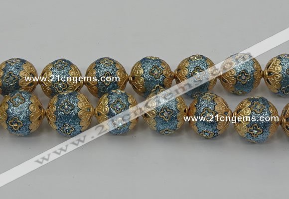 CIB551 22mm round fashion Indonesia jewelry beads wholesale