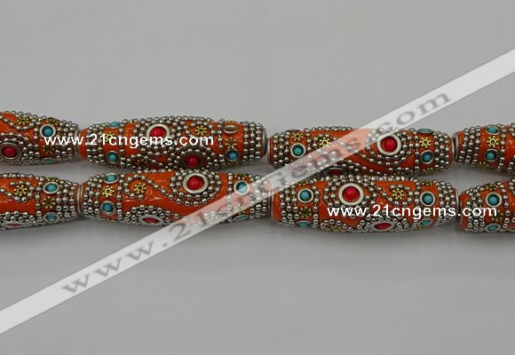 CIB647 16*60mm rice fashion Indonesia jewelry beads wholesale