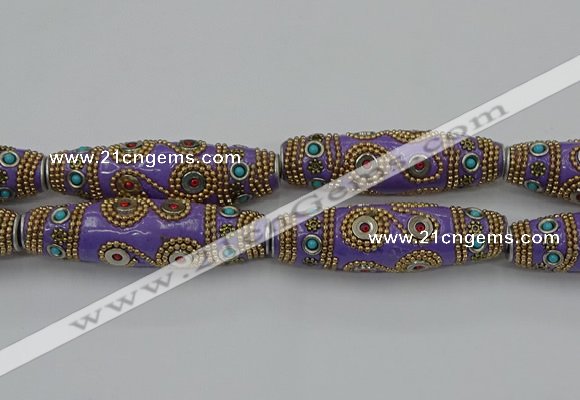 CIB665 16*60mm rice fashion Indonesia jewelry beads wholesale