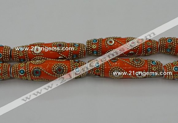 CIB667 16*60mm rice fashion Indonesia jewelry beads wholesale