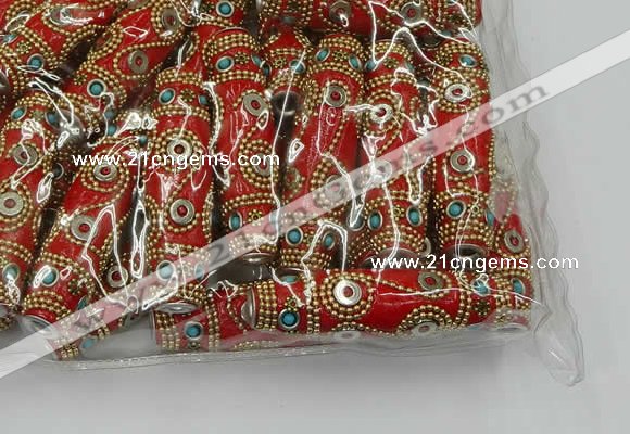 CIB668 16*60mm rice fashion Indonesia jewelry beads wholesale