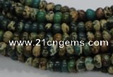 CIJ06 15.5 inches 4*6mm rondelle impression jasper beads wholesale