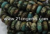 CIJ08 15.5 inches 6*10mm rondelle impression jasper beads wholesale