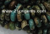 CIJ09 15.5 inches 6*12mm rondelle impression jasper beads wholesale