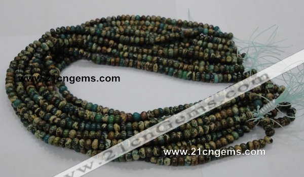 CIJ09 15.5 inches 6*12mm rondelle impression jasper beads wholesale