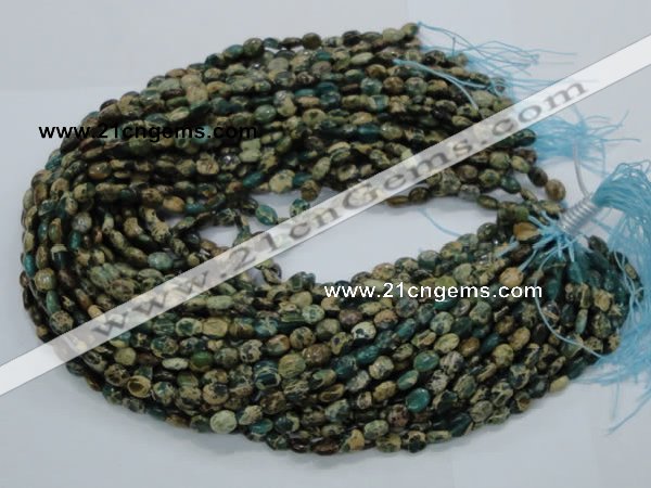 CIJ10 15.5 inches 6*8mm oval impression jasper beads wholesale