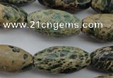 CIJ102 15.5 inches 15*30mm rice impression jasper beads wholesale