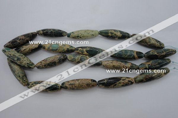 CIJ104 15.5 inches 12*40mm rice impression jasper beads wholesale