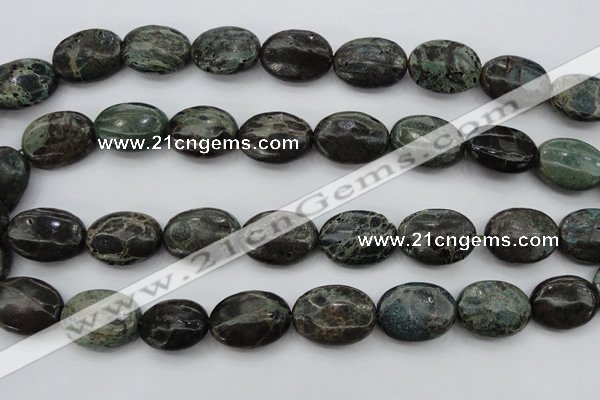 CIJ112 15.5 inches 13*18mm oval dyed impression jasper beads wholesale