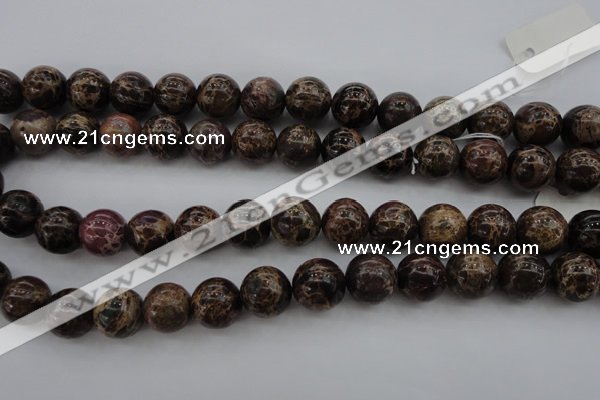 CIJ115 15.5 inches 12mm round dyed impression jasper beads wholesale