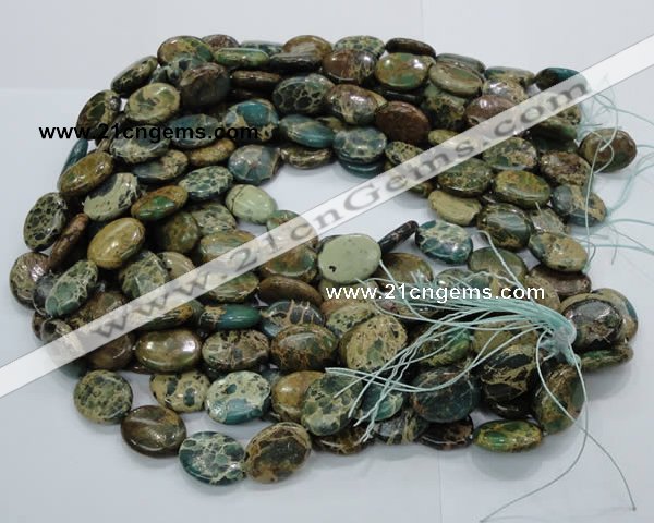 CIJ12 15.5 inches 15*20mm oval impression jasper beads wholesale