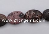 CIJ121 15.5 inches 10*14mm oval dyed impression jasper beads wholesale