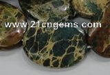 CIJ15 15.5 inches 22*30mm oval impression jasper beads wholesale