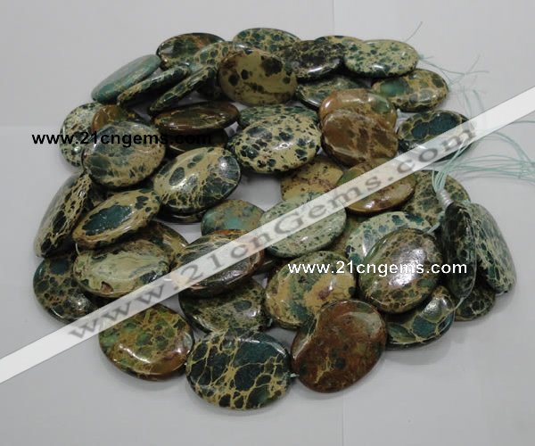 CIJ15 15.5 inches 22*30mm oval impression jasper beads wholesale