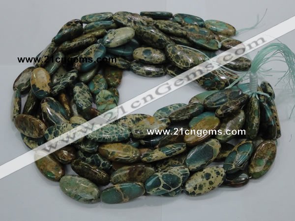 CIJ17 15.5 inches 15*30mm oval impression jasper beads wholesale