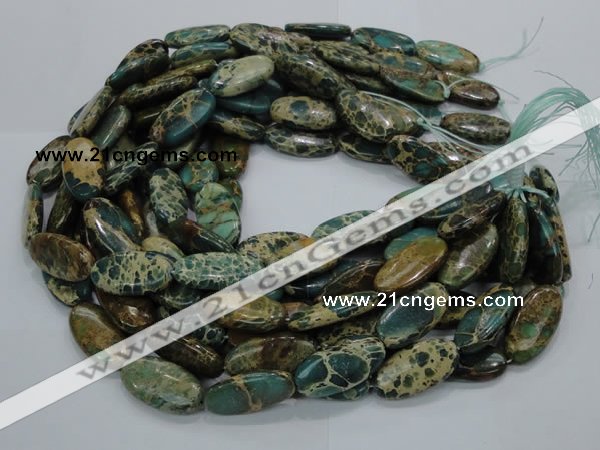 CIJ18 15.5 inches 20*40mm oval impression jasper beads wholesale