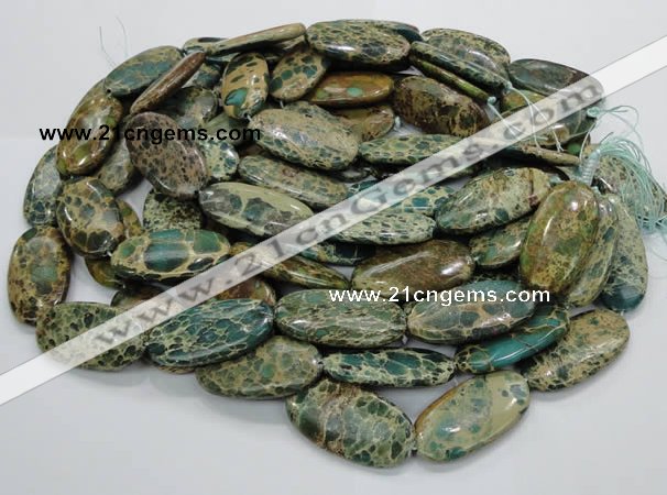 CIJ19 15.5 inches 20*40mm oval impression jasper beads wholesale