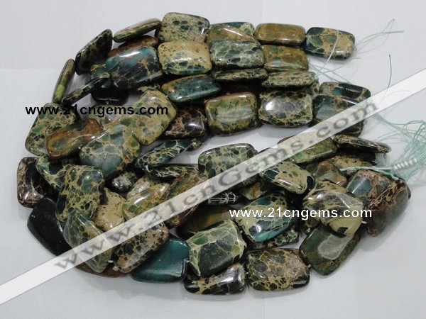 CIJ20 15.5 inches 18*25mm rectangle impression jasper beads wholesale