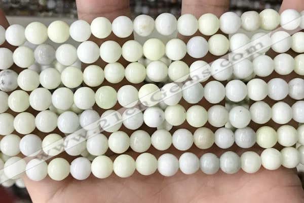 CIJ201 15.5 inches 6mm round ivory jade beads wholesale