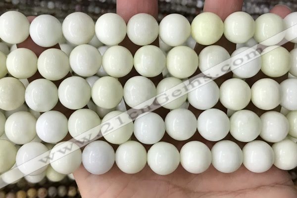 CIJ204 15.5 inches 12mm round ivory jade beads wholesale