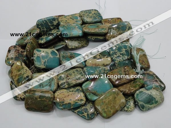 CIJ22 15.5 inches 30*40mm rectangle impression jasper beads wholesale