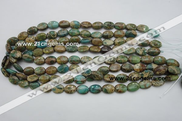 CIJ35 15.5 inches 10*14mm oval impression jasper beads wholesale