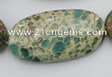 CIJ38 15.5 inches 25*50mm oval impression jasper beads wholesale