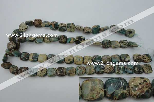 CIJ52 15.5 inches 12*12mm square impression jasper beads wholesale