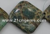 CIJ65 15.5 inches 30*30mm diamond impression jasper beads wholesale