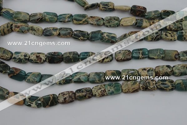 CIJ70 15.5 inches 8*12mm rectangle impression jasper beads wholesale