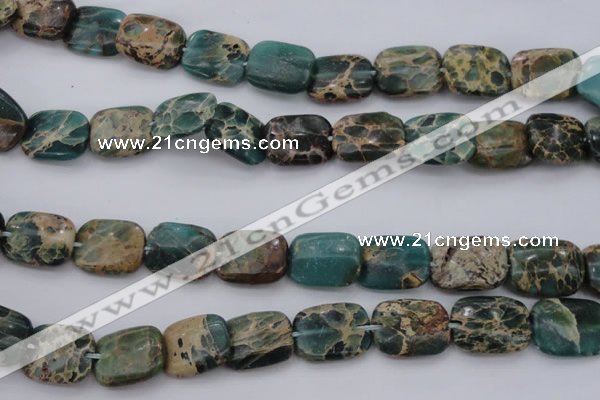 CIJ72 15.5 inches 12*16mm rectangle impression jasper beads wholesale