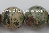 CIJ86 15.5 inches 18mm round impression jasper beads wholesale