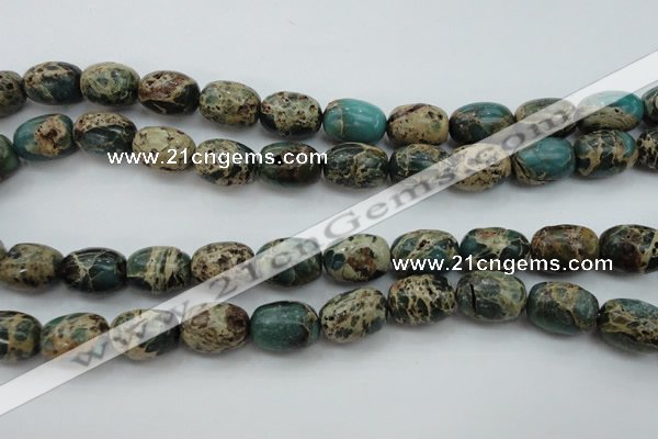 CIJ90 15.5 inches 10*14mm drum impression jasper beads wholesale