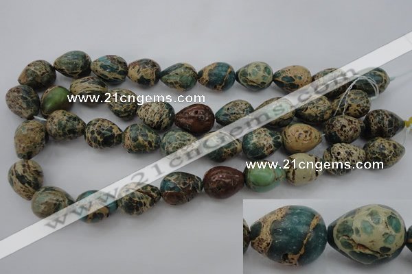 CIJ98 15.5 inches 15*20mm teardrop impression jasper beads wholesale