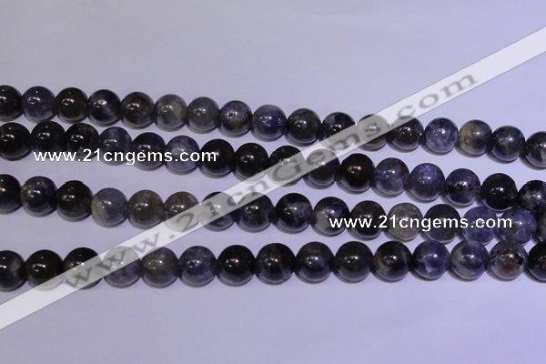 CIL04 15.5 inches 9mm round natural iolite gemstone beads