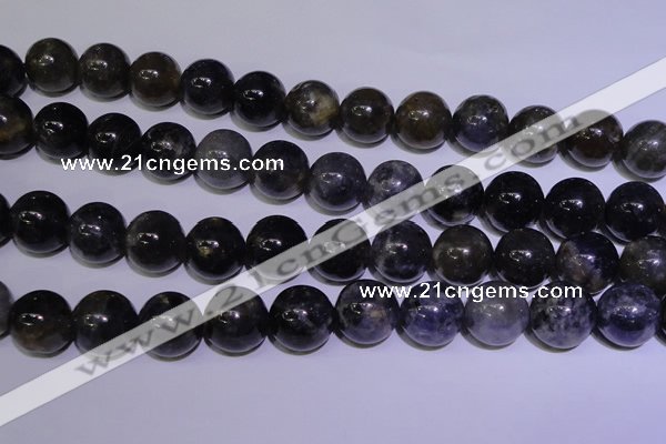 CIL06 15.5 inches 12mm round natural iolite gemstone beads