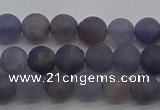 CIL108 15.5 inches 4mm round matte iolite gemstone beads